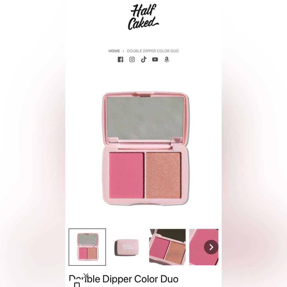 2/$25 HALF CAKED BLUSH and HIGHLIGHT palette! - Picture 2 of 7